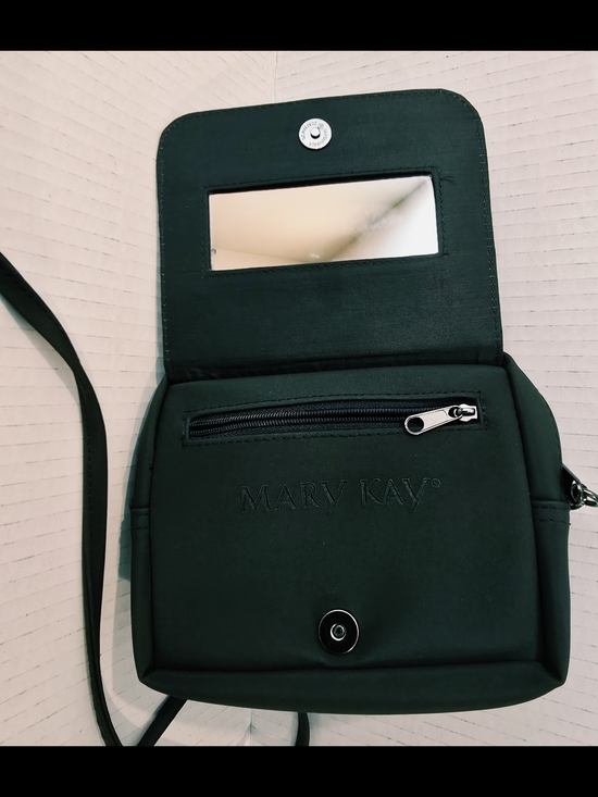 Mary Kay Handbags - Mary Kay Black Messenger Bag with Mirror Compact